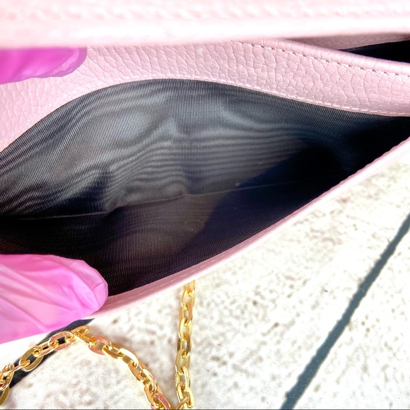 Gucci Marmont Gold Butterfly pink leather wallet crossbody - Picture 8 of 13